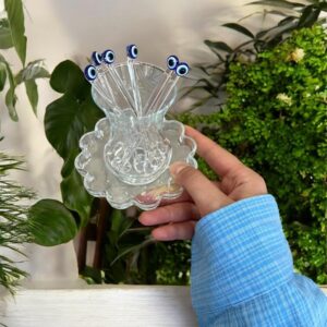 NAZARBONCUKLU CAM ÇAY KAŞIĞI 6LI SET