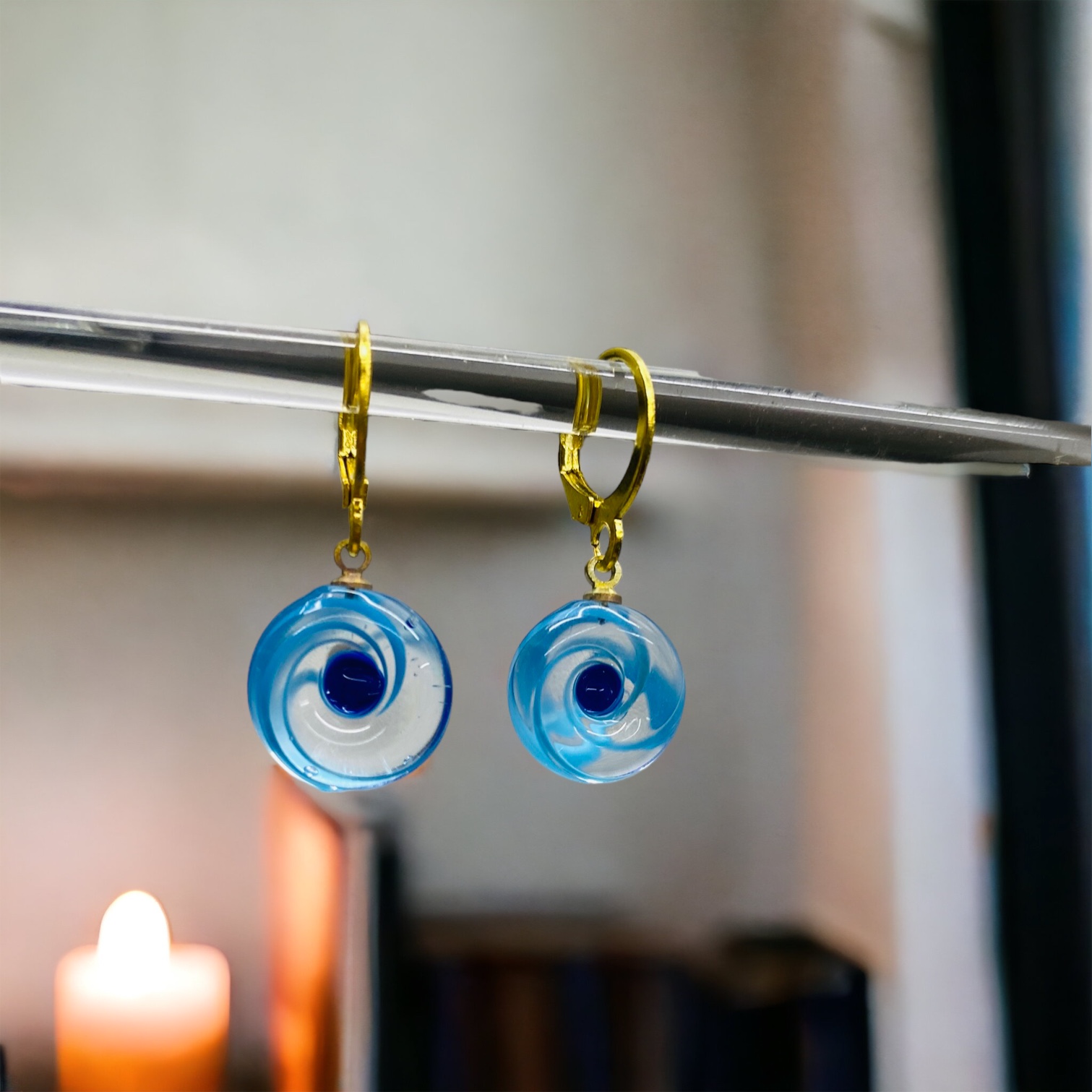 Murano Cam El Yapımı Küpe