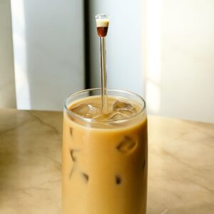 Ice Latte Cam Kahve Figürlü 21 cm Karıştırma Kaşığı 1 Adet